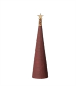 Juletræ Creased cone bordeaux højde 37 cm - Tinashjem